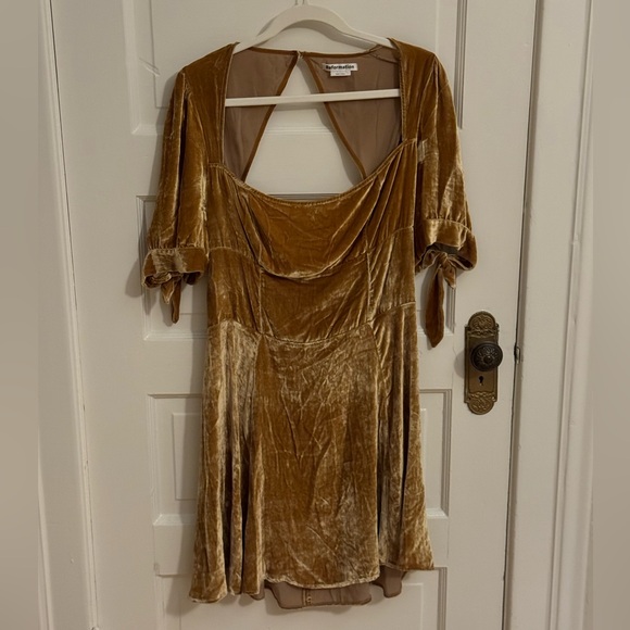 Reformation Cambrie Velvet Mini Dress - Picture 2 of 6